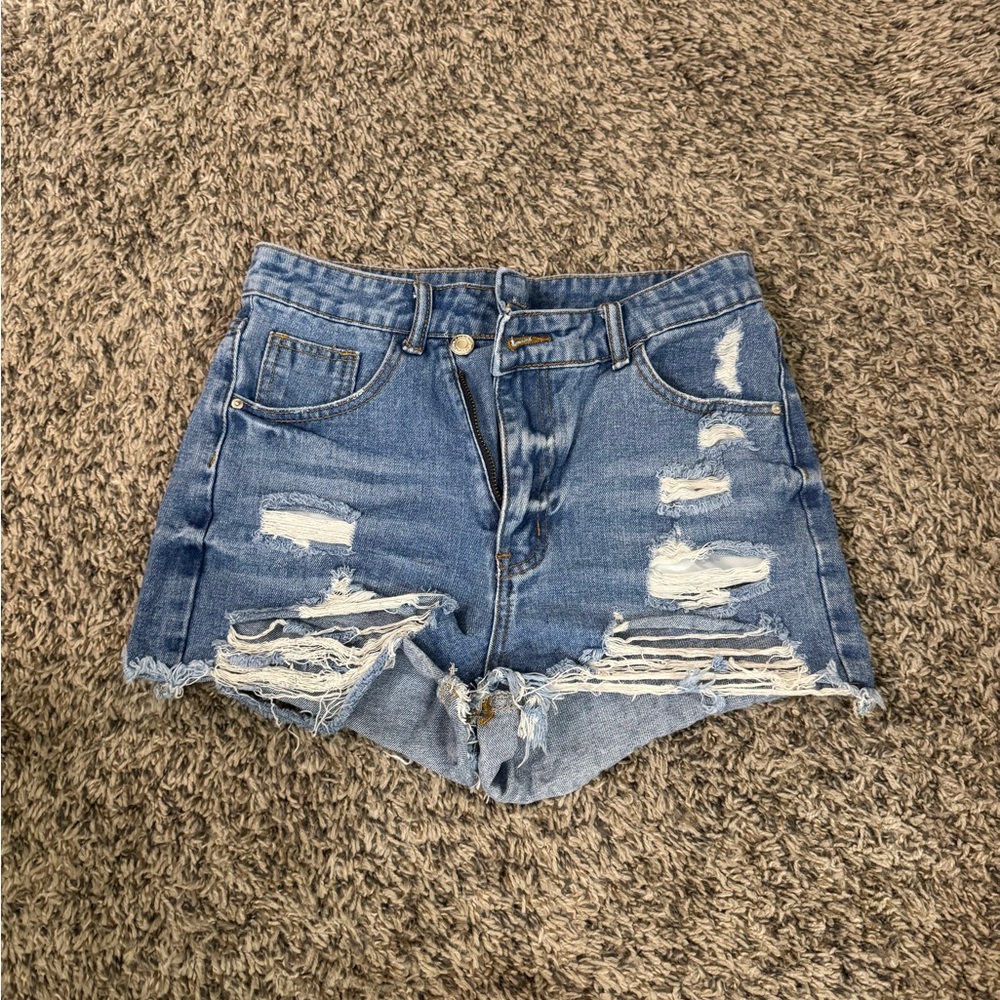 Distressed Denim shorts